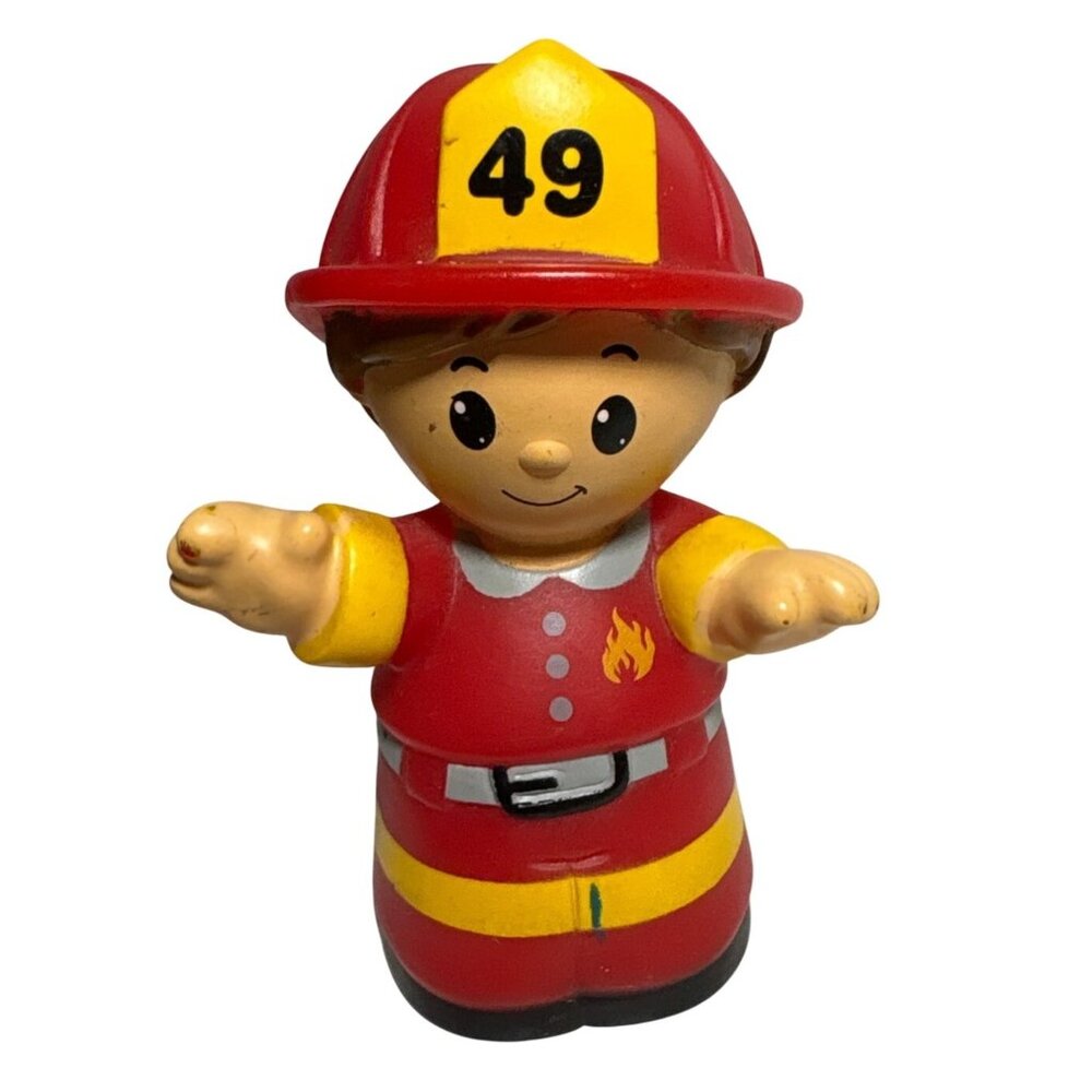 Mega Bloks 49 Firefighter Toy Figure Boy Fireman 2.75" Imaginative Play